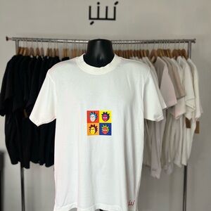 White Graphic T-Shirt with Colorful Print